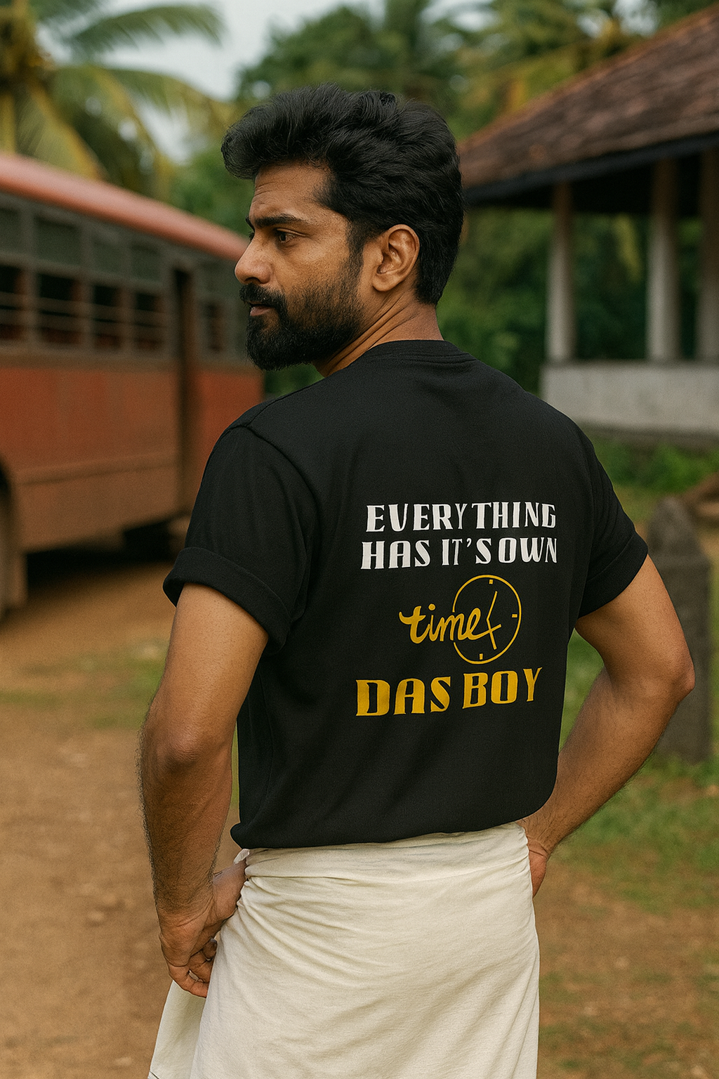 DAS BOY Oversized Graphic Tee – Malayalam Streetwear | Everything Has Its Own Time