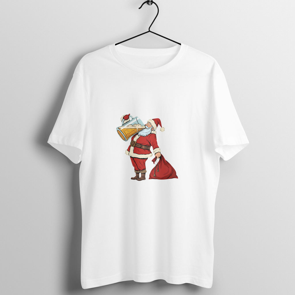 Santa’s Holiday Cheers T-Shirt – Festive Christmas Unisex Tee